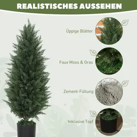 Homcom Künstliche Zypresse 2er-Set groß 90 cm