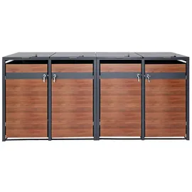 Proregal Mülltonnenbox 117 x 264 x 80 cm braun