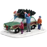 Lemax Jukebox Abzweigzubehör: Weihnachtsbaumtransport, Harz