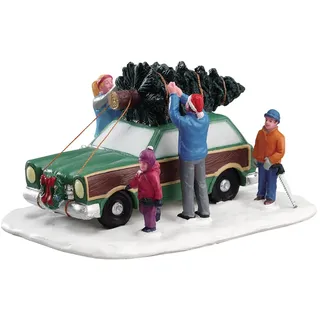 Lemax Jukebox Abzweigzubehör: Weihnachtsbaumtransport, Harz