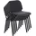 HJH Office Besucherstuhl XT 600 Polyester schwarz 4er Pack
