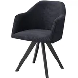 Woodford Polsterstuhl  Felix , schwarz , Maße (cm): B: 58 H: 83 T: 64.0