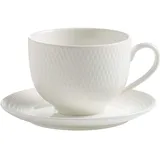 Maxwell & Williams Diamonds round Tasse mit Untertasse, 0,28 L