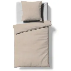 fleuresse Bettwäsche Faro 155 x 220 cm Musselin Beige