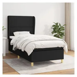 vidaXL Boxspringbett mit Matratze Schwarz 180x200 cm Stoff