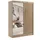 altdecor Schiebetürenschrank 120 x 215 x 61 cm Sonoma Eiche/Bronze