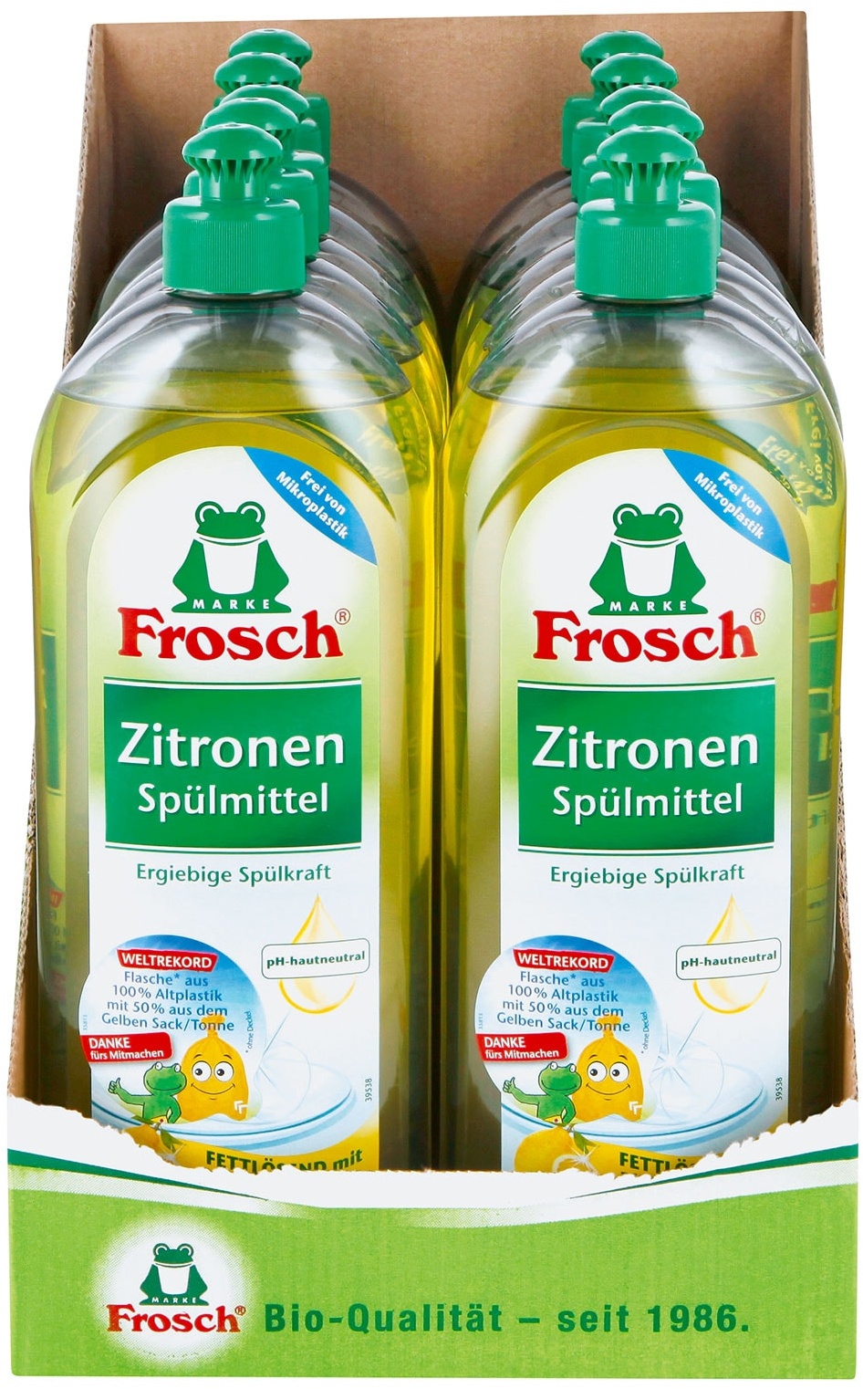 Frosch Spülmittel Zitrone 750 ml, 10er Pack