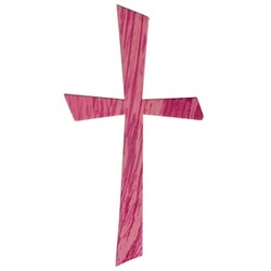 Rayher Wachsmotiv pink Kreuz