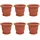 vidaXL Blumentöpfe 6 pcs Ø 26 x 21,5 cm Ziegelrot
