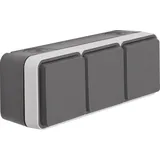 Berker SCHUKO-Steckdose 3fach Klappdeck. lichtgrau 47733515