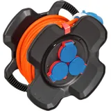 Brennenstuhl Gummi-Kabelhaspel X-Gum, CEE 230V/16A auf 2x CEE 230V/16A, 10m, H07RN-F 3G2,5