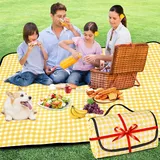 BICKON Picknickdecke, Campingdecke Wasserdicht 200 x 150 cm, Picnic Blanket mit Tragegriff Faltbare, Picknickdecke Geeignet für 4-6 Personen im Park, Garten, Strand, Rasen