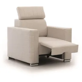 Fun Möbel Fernsehsessel CANTON Stoff 94 x 92 x 0 cm Weiß mit Kissen