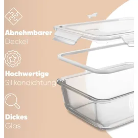 classbach Frischhaltedose transparent 1,04 l 2-teiliges Set