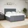 vidaXL Boxspringbett mit Matratze Dunkelgrau 180x200 cm Samt