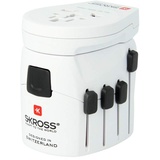 SKROSS 'World Pro World USB' Sch Steckeradapter Weiss OneSize