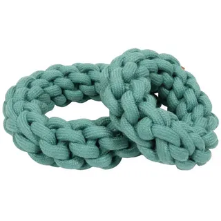 D&D Zerrspielzeug Hundespielzeug Ben geflochtener Ring blau blau Größe: L Maße: 19 cm x 10 mm