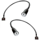 Kalb Bettleuchte (2er Set) 955.07 Silbergrau