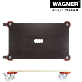 Wagner Transporthilfe PROTECTION 71 x 44 x 12,5 cm Kantenschutz, Rollen - 75 MM 1375 I ideal für schwere Transportboxen mit sensiblem Inhalt I rutschfest, wandschonend & 20137501