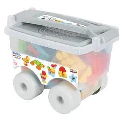 Pilsan Bausteine 03575 im Trolly 56 Teile, große bunte Bausteine, ab 12 Monaten bunt