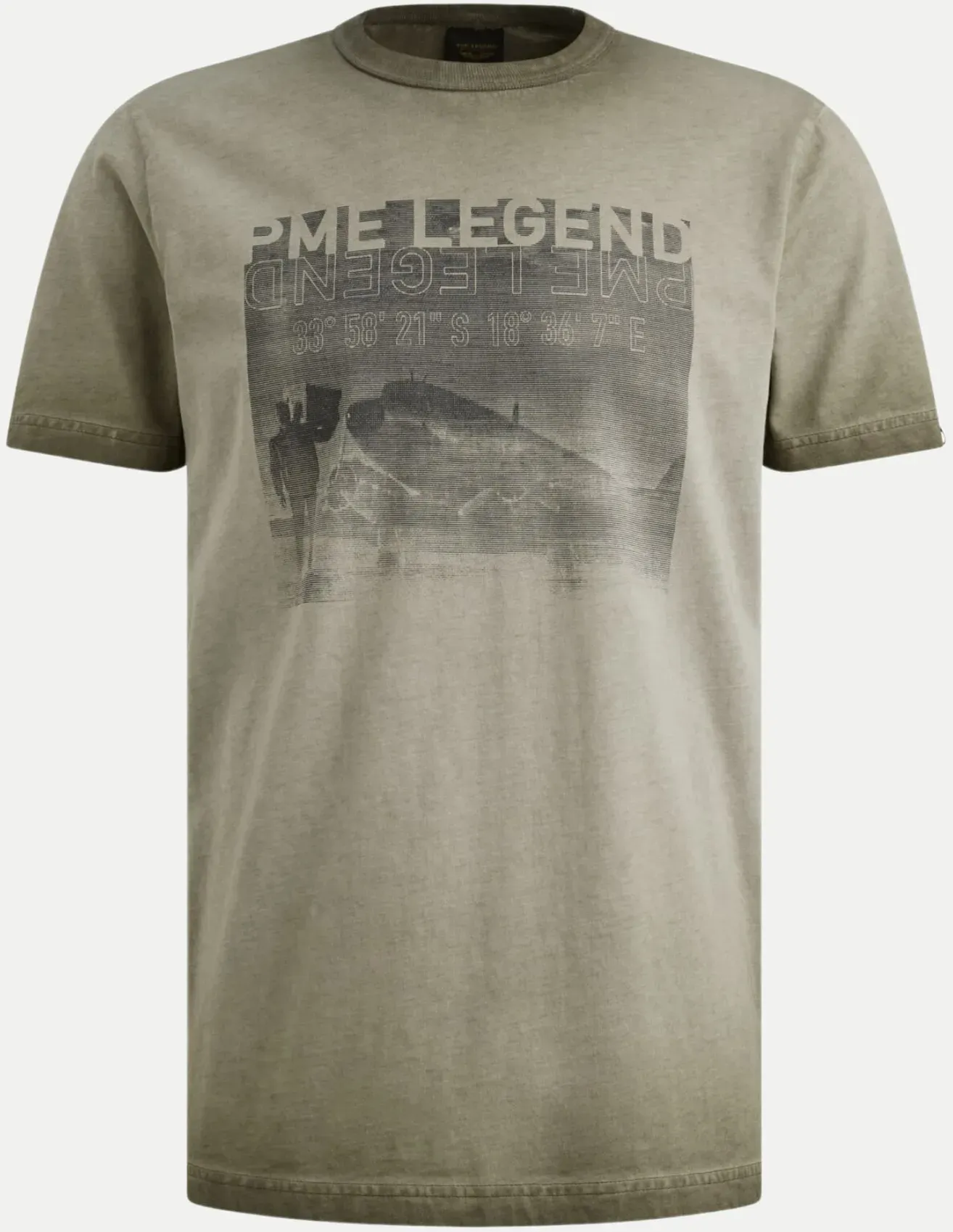 T-Shirt mit Fotoprint Grün XL
