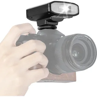 TARION Mini-Kamerablitz Blitzgerät Kamera Blitz Flash Speedlite mit Optischer S1/S2 Steuerung 22 Leistungsstufen für Sony Canon Nikon Fuji Olympus Kamera (SL01 Schwarz)