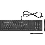 Lacerto® | Deutsche Tastatur (QWERTZ) mit großen Buchstaben, weißer LED-Beleuchtung & USB-Anschluss - Für Senioren, Kinder & Sehbehinderte - beleuchtet, kabelgebunden | GRANDA-D917