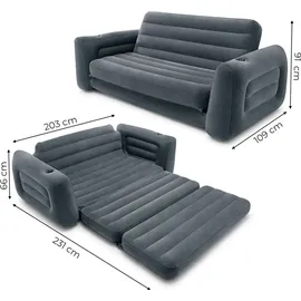 Intex Schlafcouch Futon 2-Sitzer Grau