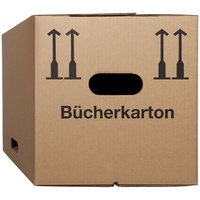 KK Verpackungen Aufbewahrungsbox (Spar-Set, 15 Stück, 15er-Set), Bücherkartons Umzugskartons Ordnerkartons Braun braun