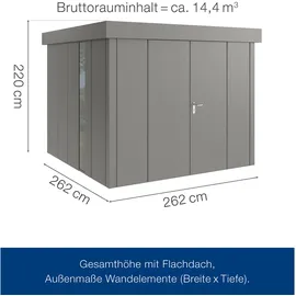 hörmann stauraumsysteme Juno JFD 2,62 x 2,62 m Graualuminium