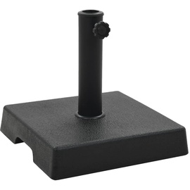 vidaXL Sonnenschirmfuß Quadratisch 8 kg Schwarz Polyharz