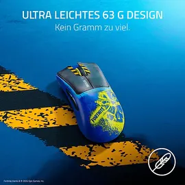 Razer DeathAdder V3 Pro Fortnite Edition blau