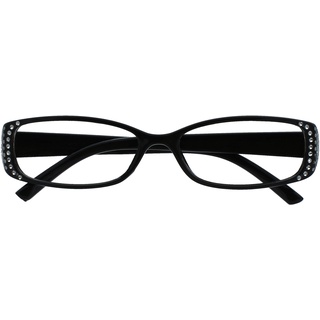 Schwarz Diamonte Stil Kurzsichtig Fernbrille Kurzsichtigkeit Designer Stil Frauen Damen UVM093BK -2,00