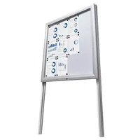 Showdown® Displays Gestell für Schaukästen silber 12x DIN A4,