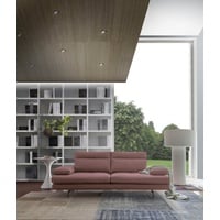 Calia Italia 3-Sitzer »Toby Wing, Designsofa, hochwertige Verarbeitungsdetails, bequem«, inkl. Sitztiefenverstellung und Armteilfunktion, Füße in Schwarz matt, braun