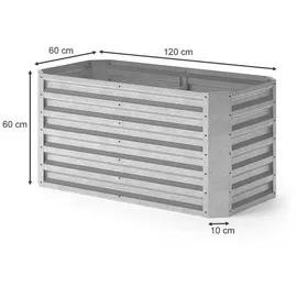 Vicco Komposter Silber, 120 x 60 cm, Gartenzubehör, Gartenpflege, Gartengeräte