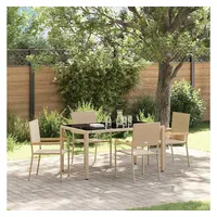 vidaXL Garten Essgruppe 5-tlg. Beige