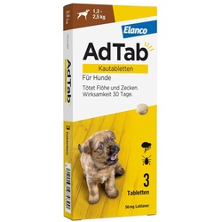 AdTab 56 Mg Kautabletten für Hunde 1,3-2,5 Kg