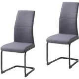 Hti-Living Schwingstuhl SallyP Polyester grau 2er Set