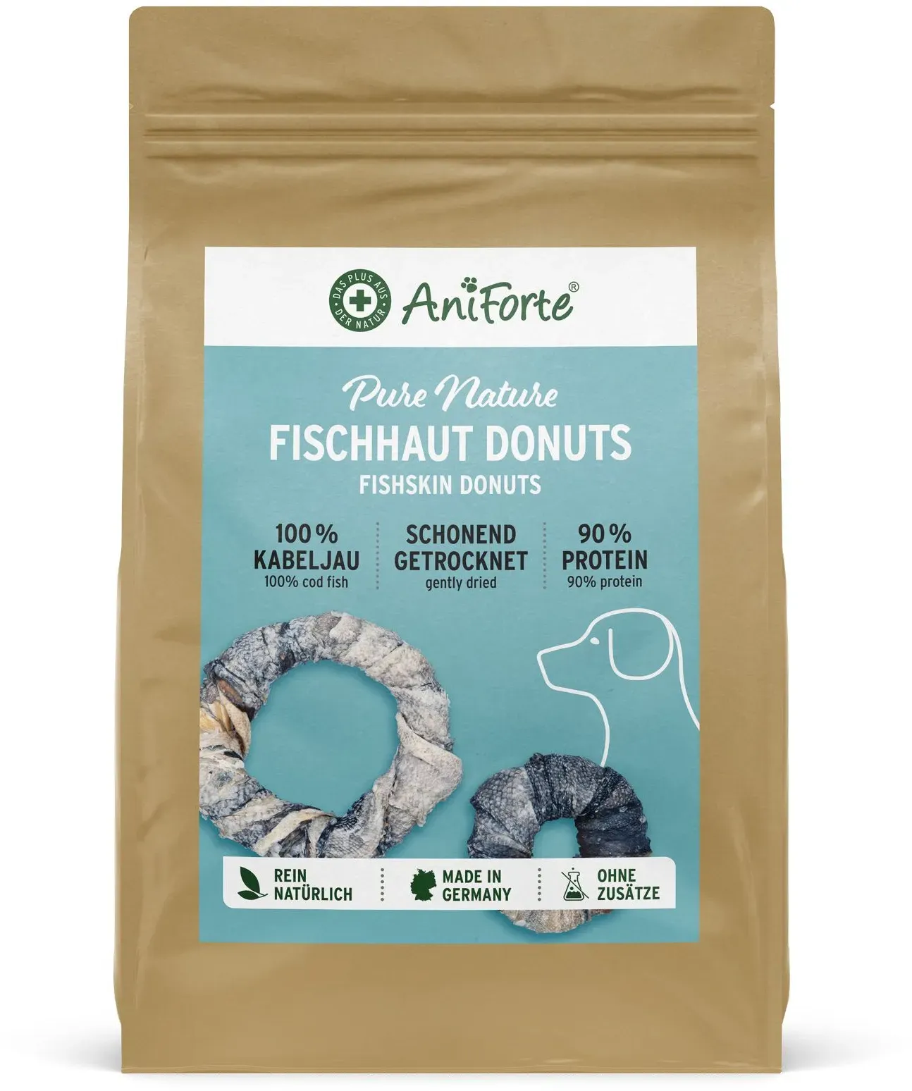 AniForte Fischhaut Donuts Futter 70 g