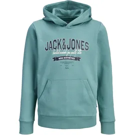 Jack & Jones Junior JJELOGO Sweat Hood 2 Col Blue 164
