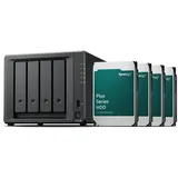 Synology DS425+ 4-Bay Diskstation NAS (Intel Celeron J4125 4-Core 2GB Ram 2xRJ-45 1GbE LAN-Port) 32TB Bundle mit 4X HAT3310-8T
