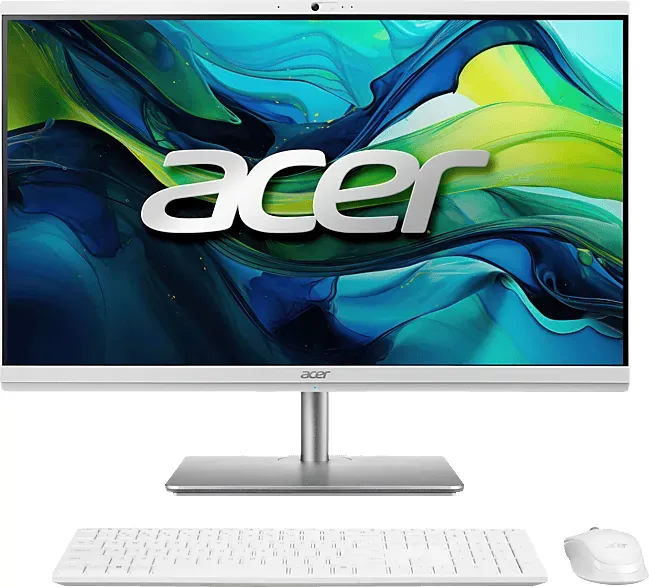 ACER Aspire C27-195ES, All-in-One PC, mit 27 Zoll Display, Intel® CoreTM Ultra 7 155U Prozessor, 16 GB RAM, 1 TB SSD, Intel®, Onboard Graphics, Weiß Windows 11 Home (64 Bit)