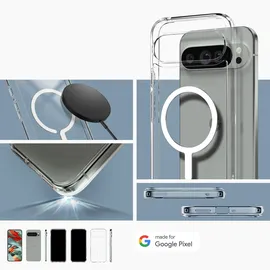SPIGEN Google Pixel 9 Pro XL Ultra Hybrid OneTap Metal Ring Hülle transparent