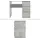 ML-Design Schreibtisch 90x76x50 cm Grau