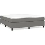 vidaXL Boxspringbett mit Matratze Dunkelgrau 180x200 cm Stoff1400322