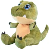 KÖGLER 75946 - Labertier Dino Babytooth, ca. 20 cm groß, nachsprechendes Plüschtier mit Wiedergabefunktion, plappert alles witzig nach und bewegt sich, batteriebetrieben