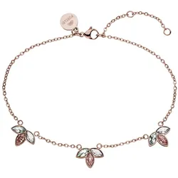 Purelei Fußkette Flowery mit filigranen Schmucksteinen Rosegold Damen 