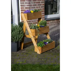 Dobar Pflanztreppe 60 x 70 x 90 cm Braun