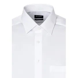 Olymp Businesshemd OLYMP "OLYMP Luxor, modern fit, New Kent", Herren, Gr. 44, Normaler Arm, weiß, 100% Baumwolle, Hemden